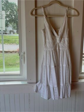 White Eyelet Sundress - Classic Women's Summer Dress